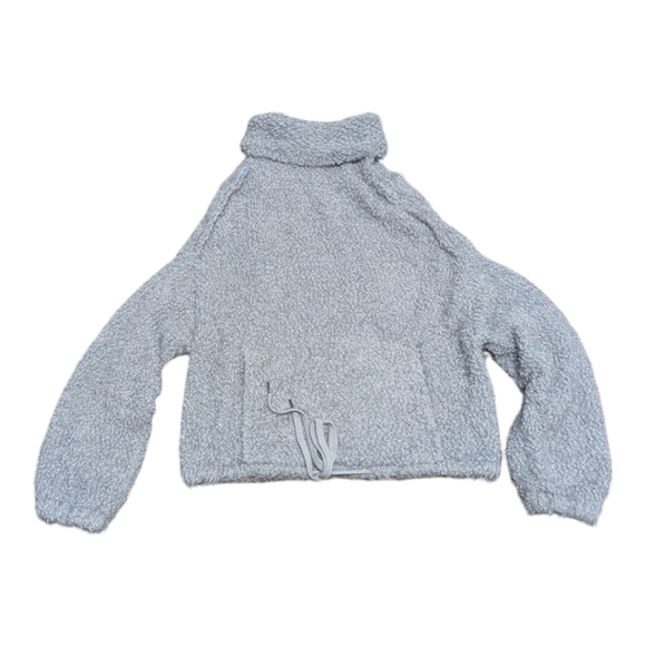 FREE PEOPLE FP Movement (Small) Cozy Heatin Up Bubble Pullover Oversize Gray - Picture 4 of 10